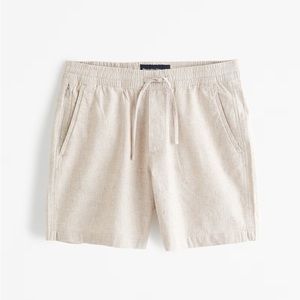 Abercrombie Men’s Linen-Blend Pull-On Short